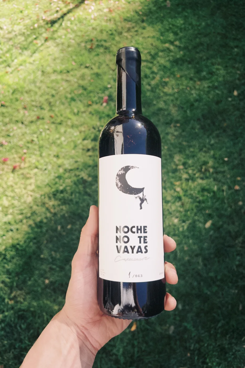 Botella contra el cielo